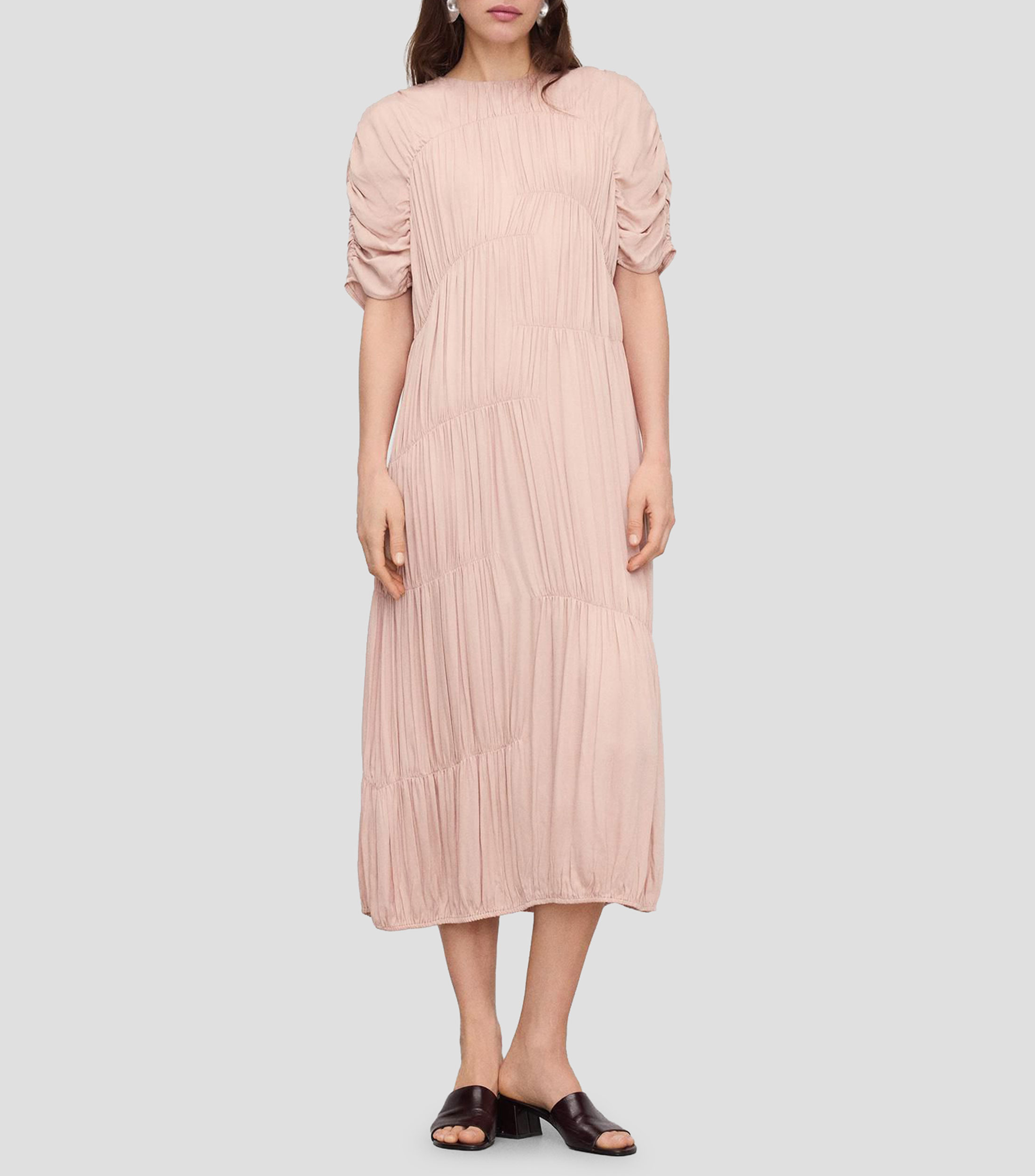 Vestido largo manga corta fantasía Mujer